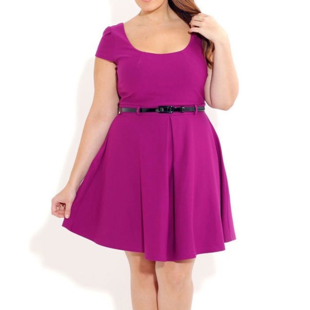 FINAL PRICE 💰 City Chic Purple Skater Dress 💰
